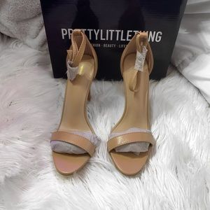 Nude Strap heeled sandal